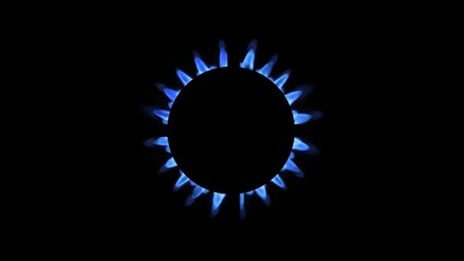 3D rendering of a kitchen burner glowing at night, close up