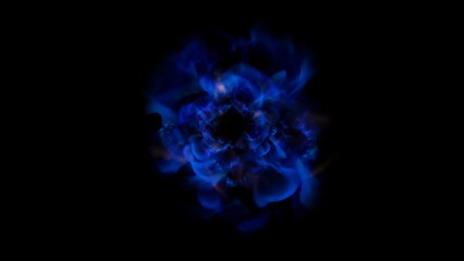 3D rendering of the central composition of energy flows emanating from the center