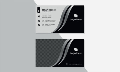 Modern Creative Black elegant Business Card.
