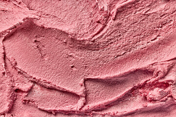 pink homemade ice cream texture