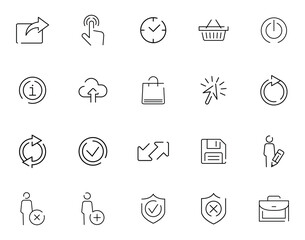 Interface ui icon set