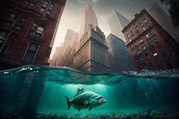 Manhattan submerged Generative AI