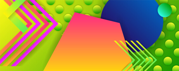 New cocktail Bright color design backgrounds juicy background with geometric elements template summer