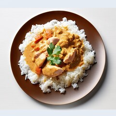 Chicken Curry and Rice, generative ai