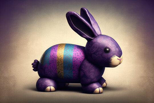 Easter bunny illustration created using generative AI.