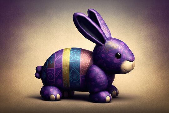 Easter bunny illustration created using generative AI.