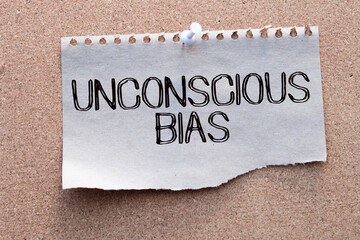 BIAS word on a small sheet of paper. - obrazy, fototapety, plakaty