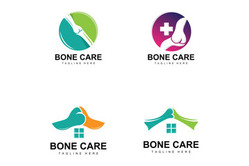 Fototapeta premium Bone Care Logo, Body Health Vector, Design For Bone Health, Pharmacy, Hospital, Health Product Brand