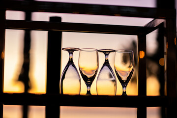 sunset, wedding, glass, wine, drink, pretty, drinks, party, pattern, glass, juice, Hawaii,...