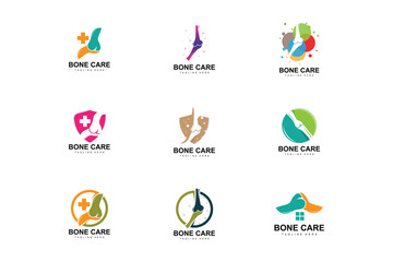 Fototapeta na wymiar Bone Care Logo, Body Health Vector, Design For Bone Health, Pharmacy, Hospital, Health Product Brand