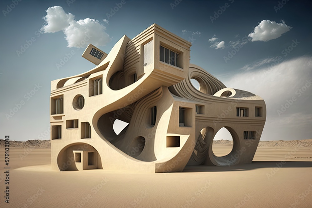 Poster triumphant structures – the architects whimsy realized generative ai