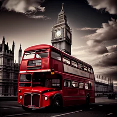 Foto op Canvas double decker bus © AI Art