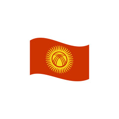 Kyrgyzstan flag icon set, Kyrgyzstan independence day icon set vector sign symbol
