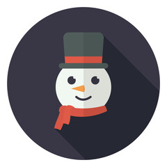 christmas snowman png icon dark background