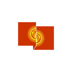 Kyrgyzstan flag icon set, Kyrgyzstan independence day icon set vector sign symbol