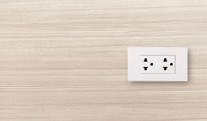 Electrical outlet on a wall
