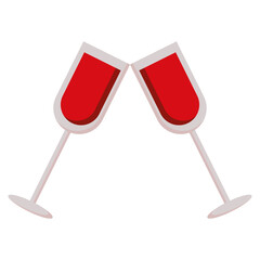 Christmas toast wine glass PNG image with transparent background