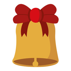 Christmas golden bell icon PNG image with transparent background 