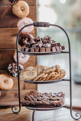 donut wall, donuts, brownies, cookies, sweets, dessert