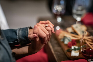 engagement, hands, love, affection, ring, proposal