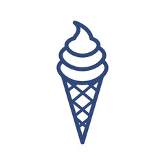 Ice cream cone PNG image icon with transparent background