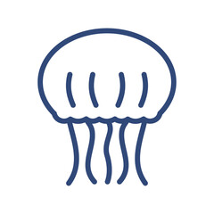 Png icon of a stingray in summer season lines with transparent background