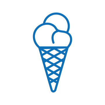 Ice cream cone PNG image icon with transparent background