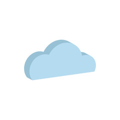 Summer season cloud png icon with transparent background