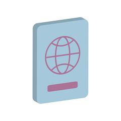 Summer season passport png icon with transparent background