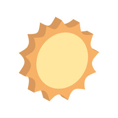 Summer season sun png icon with transparent background