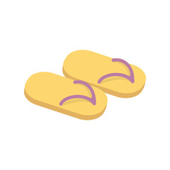 Summer season beach sandals png icon with transparent background