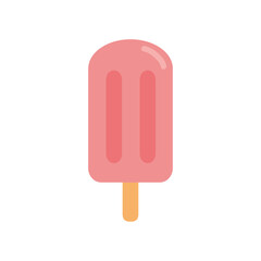 Png icon of a red summer season popsicle with transparent background