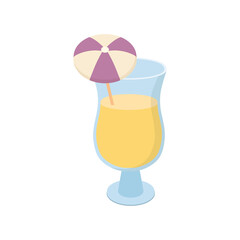 Summer season cocktail png icon with transparent background