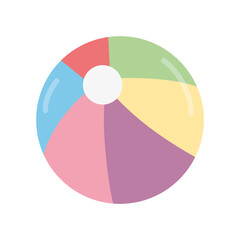 Obraz premium Summer season beach ball png icon with transparent background