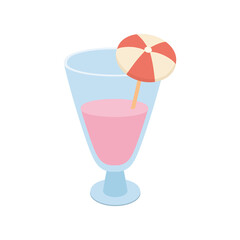 Summer season cocktail png icon with transparent background