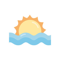 Summer season sun png icon with transparent background