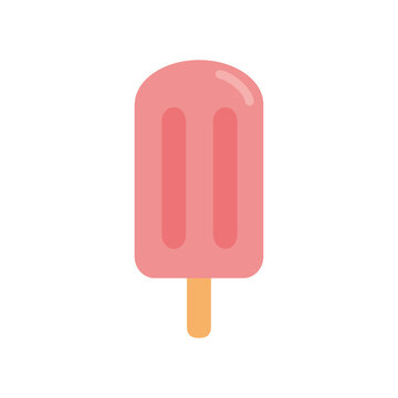 Png icon of a red summer season popsicle with transparent background