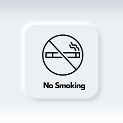 icon In smoking ban, vector illustrator, ban. 