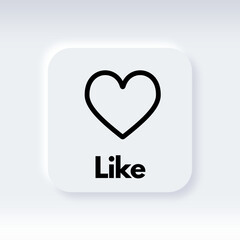heart icon illustration, Like a social media, icon like vector, 