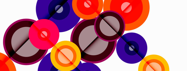 Circle trendy minimal geometric abstract background. Vector Illustration For Wallpaper, Banner, Background, Card, Book Illustration, landing page