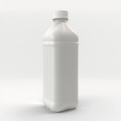 Plastikflasche auf weißem Hintergrund (Generiert durch KI-Tool)
