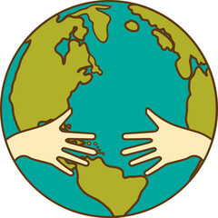 Earth Day April 22 with globe cute character.Earth Day campaign idea concept