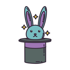 magic hat with rabbit ears inside PNG image with transparent background 