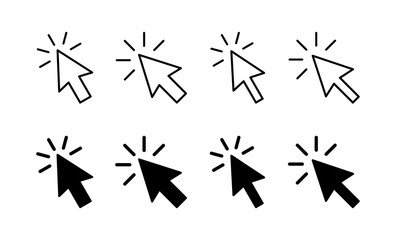 Click icon vector for web and mobile app. pointer arrow sign and symbol. cursor icon