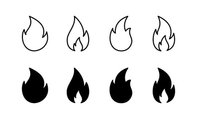 Fire icon vector for web and mobile app. fire sign and symbol