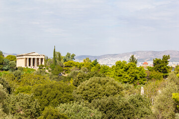 Fototapeta na wymiar One of the Greek temples at Acropolis in Athens, Greece
