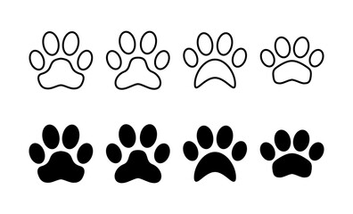 Naklejka na ściany i meble Paw icon vector for web and mobile app. paw print sign and symbol. dog or cat paw