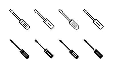 Screwdriver icon vector for web and mobile app. tools sign and symbol
