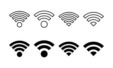 Wifi icon vector for web and mobile app. signal sign and symbol. Wireless  icon