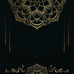 luxury background with golden mandala ornament